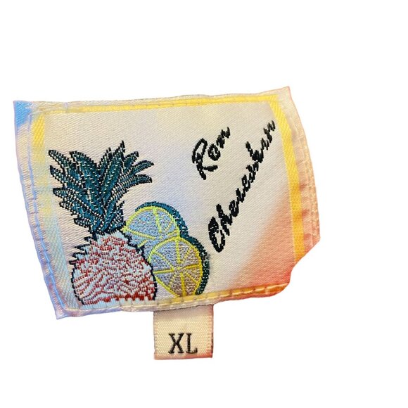 Ron Chereskin Mens Red Floral Hawaiian Shirt Short Sleeve Button Down Size XL - Picture 5 of 5